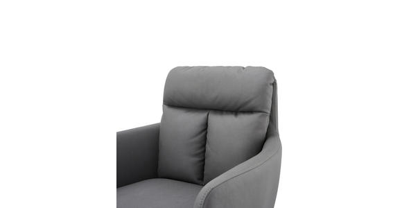 ARMLEHNSTUHL  in Edelstahl Mikrofaser  - Edelstahlfarben/Grau, Design, Textil/Metall (62/89,5/65cm) - Novel