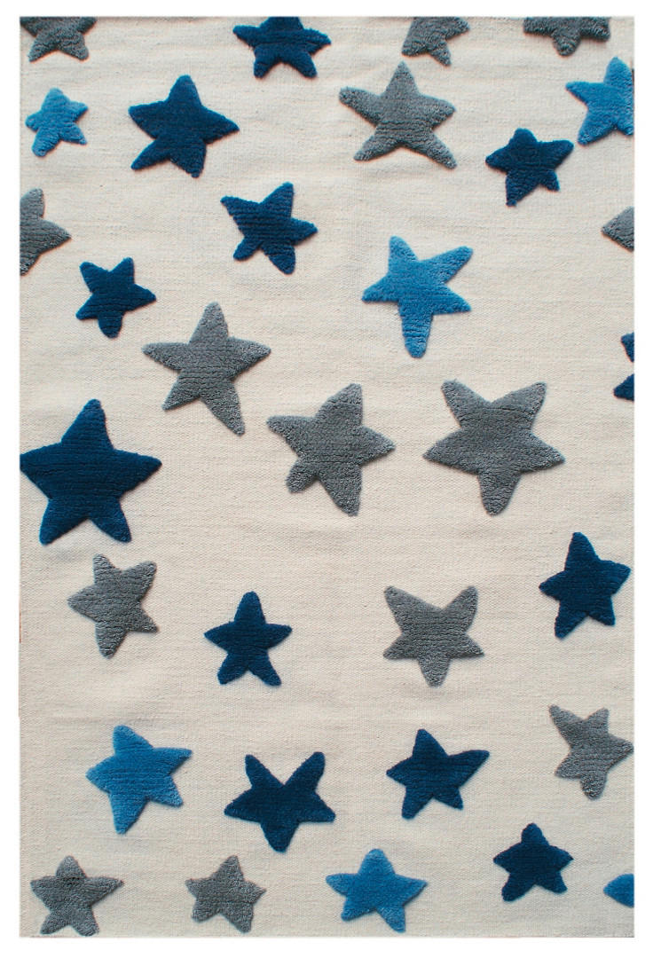 KINDERTEPPICH 100/160 cm Happy Rugs  - Blau/Naturfarben, Trend, Textil (100/160cm)