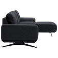 ECKSOFA in Webstoff Dunkelgrau  - Dunkelgrau/Schwarz, Design, Textil/Metall (320/172cm) - Valnatura