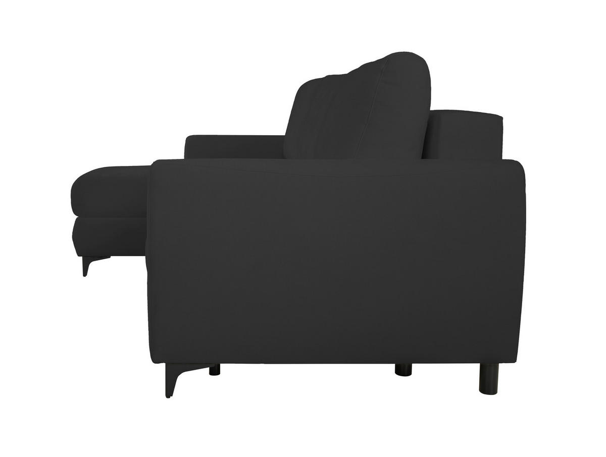 ECKSOFA Moli Anthrazit  - Anthrazit/Schwarz, Design, Textil/Metall (236/148cm) - MID.YOU