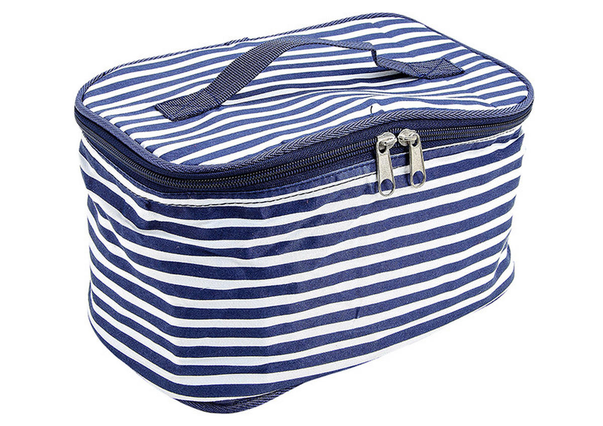 PICKNICKKORB FÜR 4 PERSONEN - Hellbraun, Basics, Holz/Textil (54/37/21cm)