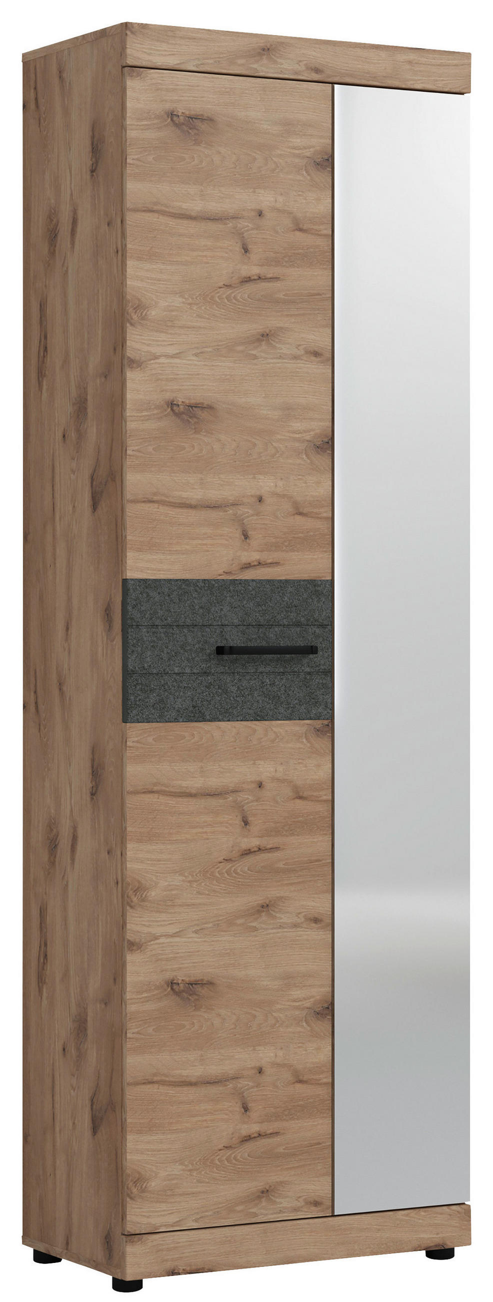 GARDEROBNA OMARA barve hrasta - barve hrasta, Design, kovina/umetna masa (65/201,3/37,9cm) - Carryhome