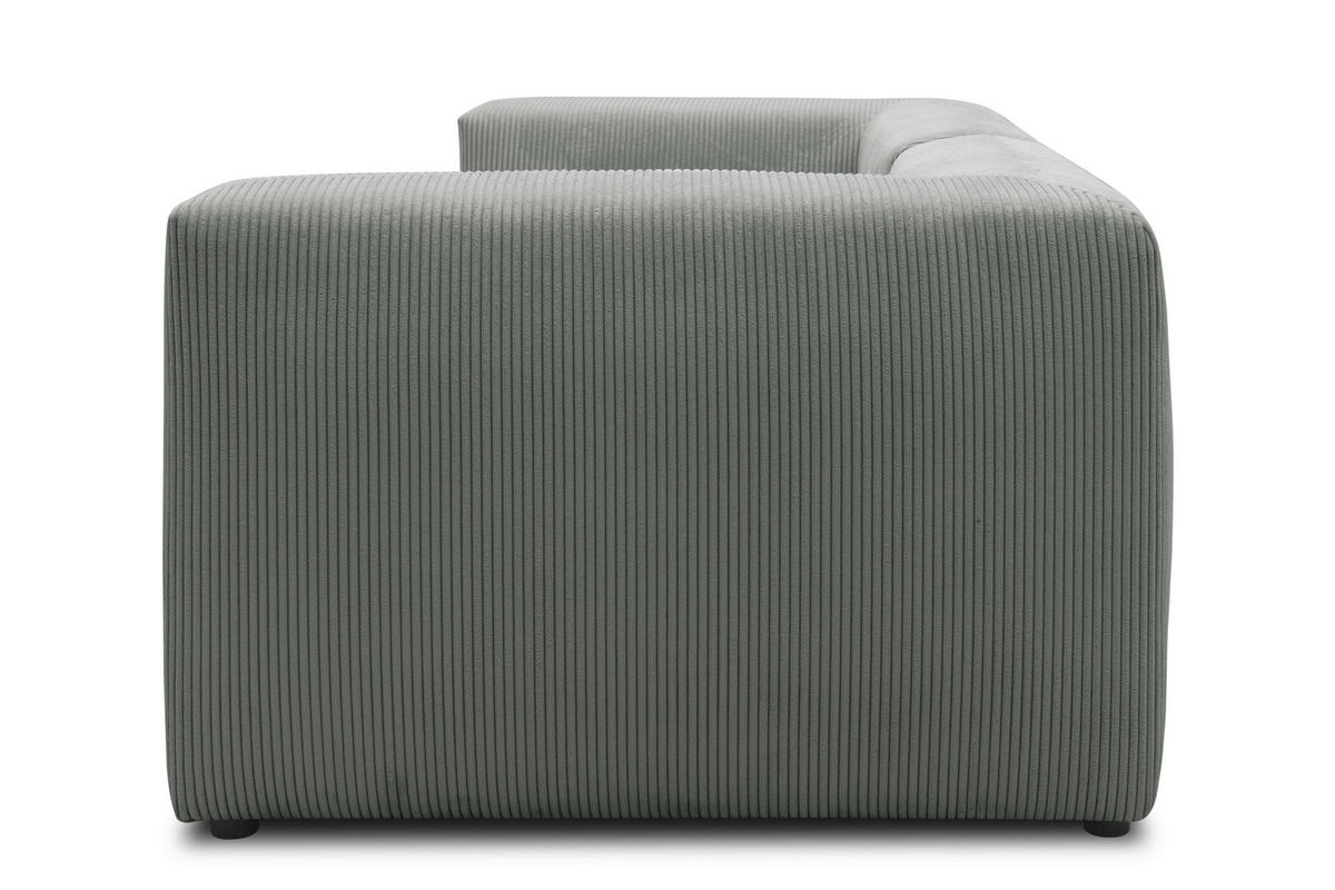 2-SITZER-SOFA Cord, Mikrofaser Hellgrau  - Hellgrau/Schwarz, Design, Kunststoff/Textil (216/69/108cm) - MID.YOU