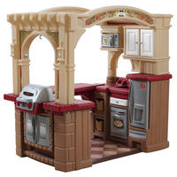 KINDERKÜCHE BEGEHBAR Grand Walk-in  - Beige/Rot, Basics, Kunststoff (129/119,4/92,4cm)