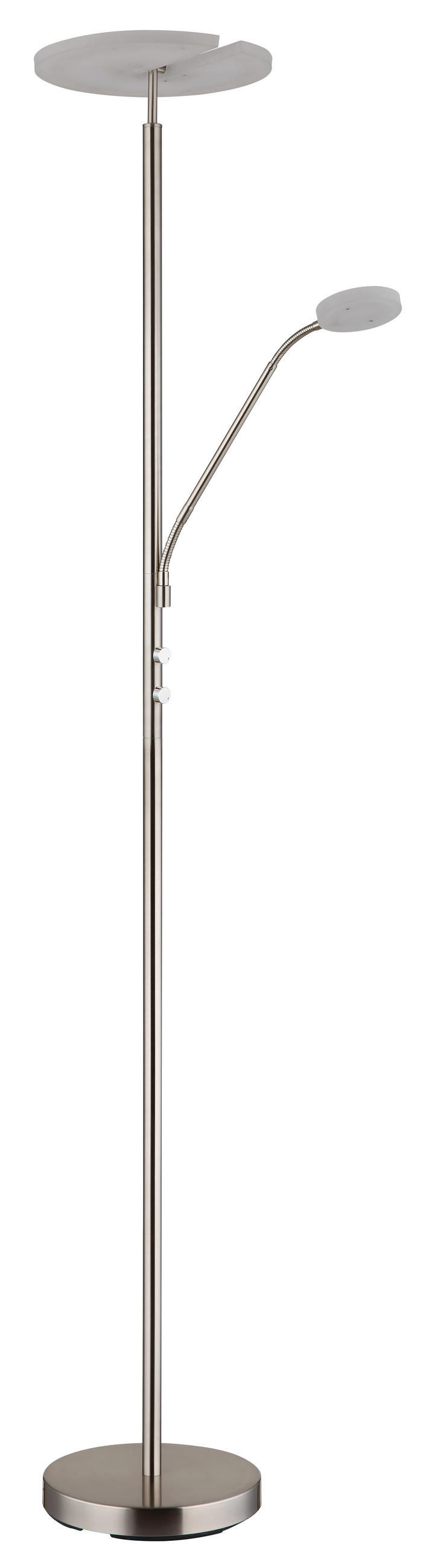LED SVJETILJKA PODNA STANFORD  - bijela/boje nikla, Design, metal/plastika (30/180cm) - Globo