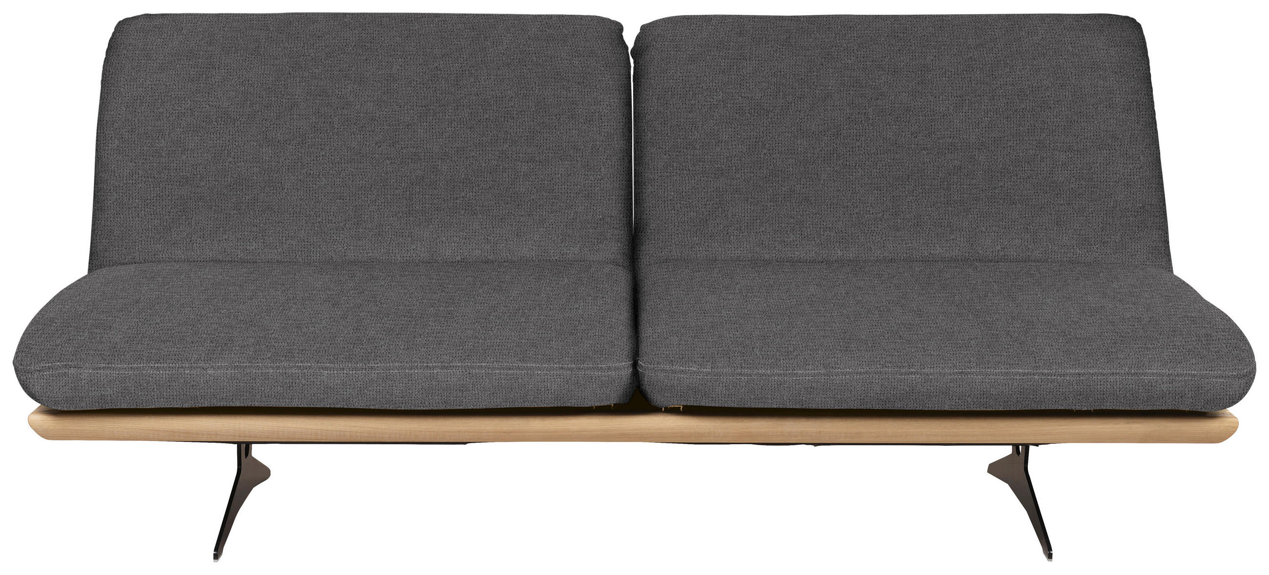 SCHLAFSOFA Webstoff Dunkelgrau  - Dunkelgrau/Beige, Design, Holz/Textil (204/92/90cm) - Dieter Knoll