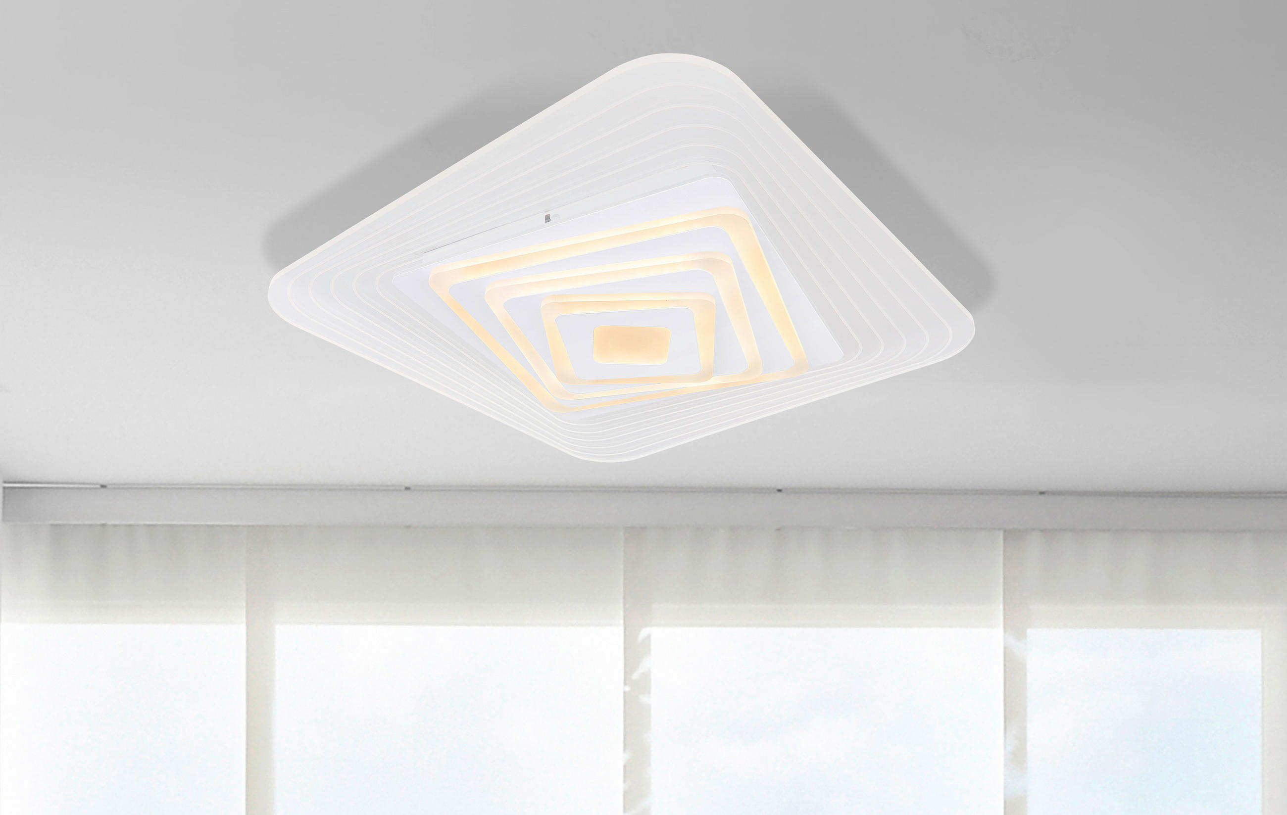 LED-DECKENLEUCHTE 50/50/6,5 cm   - Weiß, Basics, Kunststoff/Metall (50/50/6,5cm)