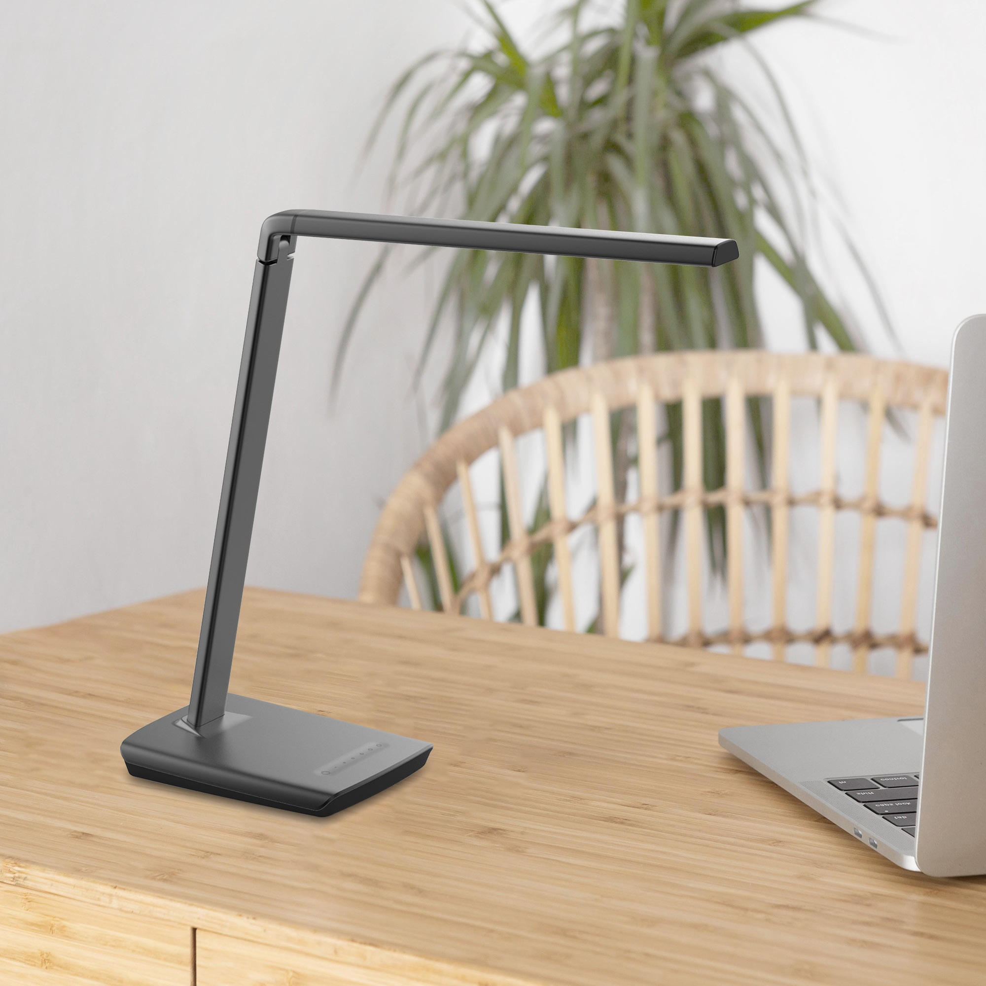 LED ÍRÓASZTALI LÁMPA - szürke, Basics, fém (46/38/16cm)