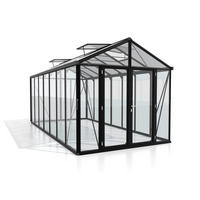 GEWÄCHSHAUSBAUSATZ - Schwarz, Basics, Glas/Kunststoff (258/250/540cm)