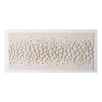 OLEJOMAĽBA, abstraktné, 150/70 cm  - biela, Design, drevo/textil (150/70cm) - Monee