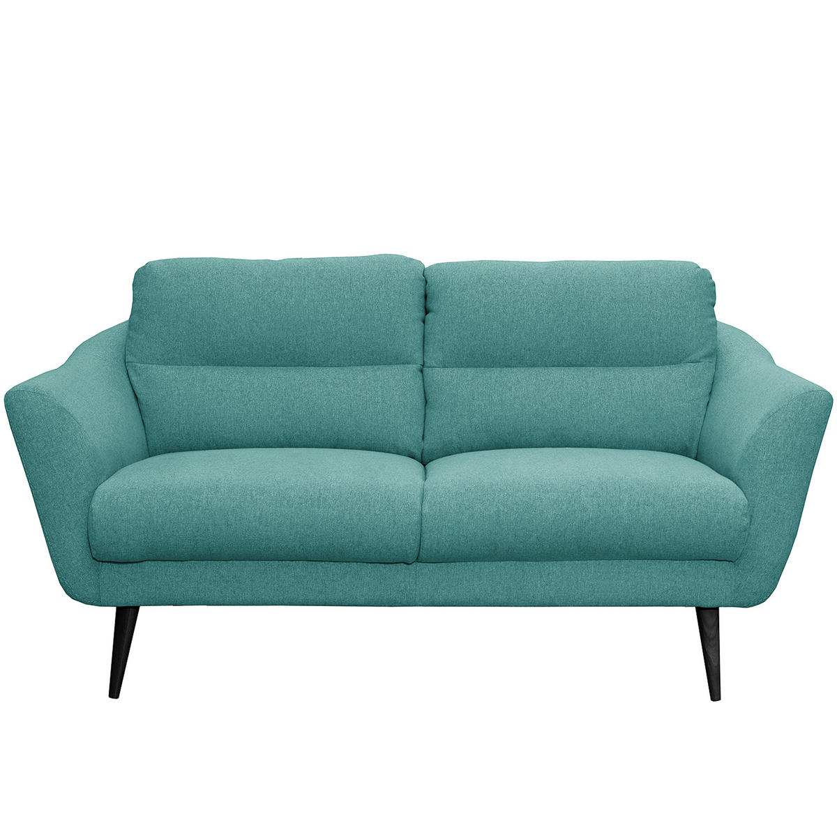 2,5-SITZER Webstoff Türkis  - Türkis/Schwarz, Design, Holz/Textil (187/87/88cm) - Livetastic