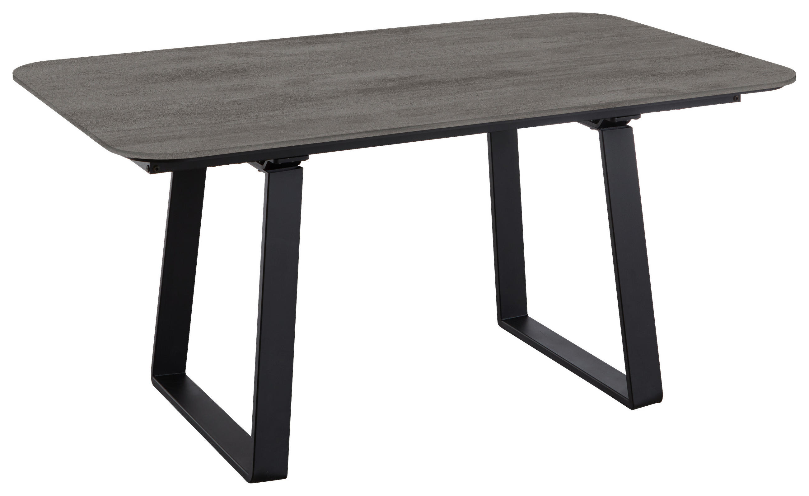 ESSTISCH Schwarz, Schieferfarben  - Schieferfarben/Schwarz, Basics, Holzwerkstoff/Metall (180/95/76cm) - Celina Home