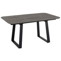 ESSTISCH rechteckig Schwarz, Schieferfarben  - Schieferfarben/Schwarz, Basics, Holzwerkstoff/Metall (180/95/76cm) - Celina Home