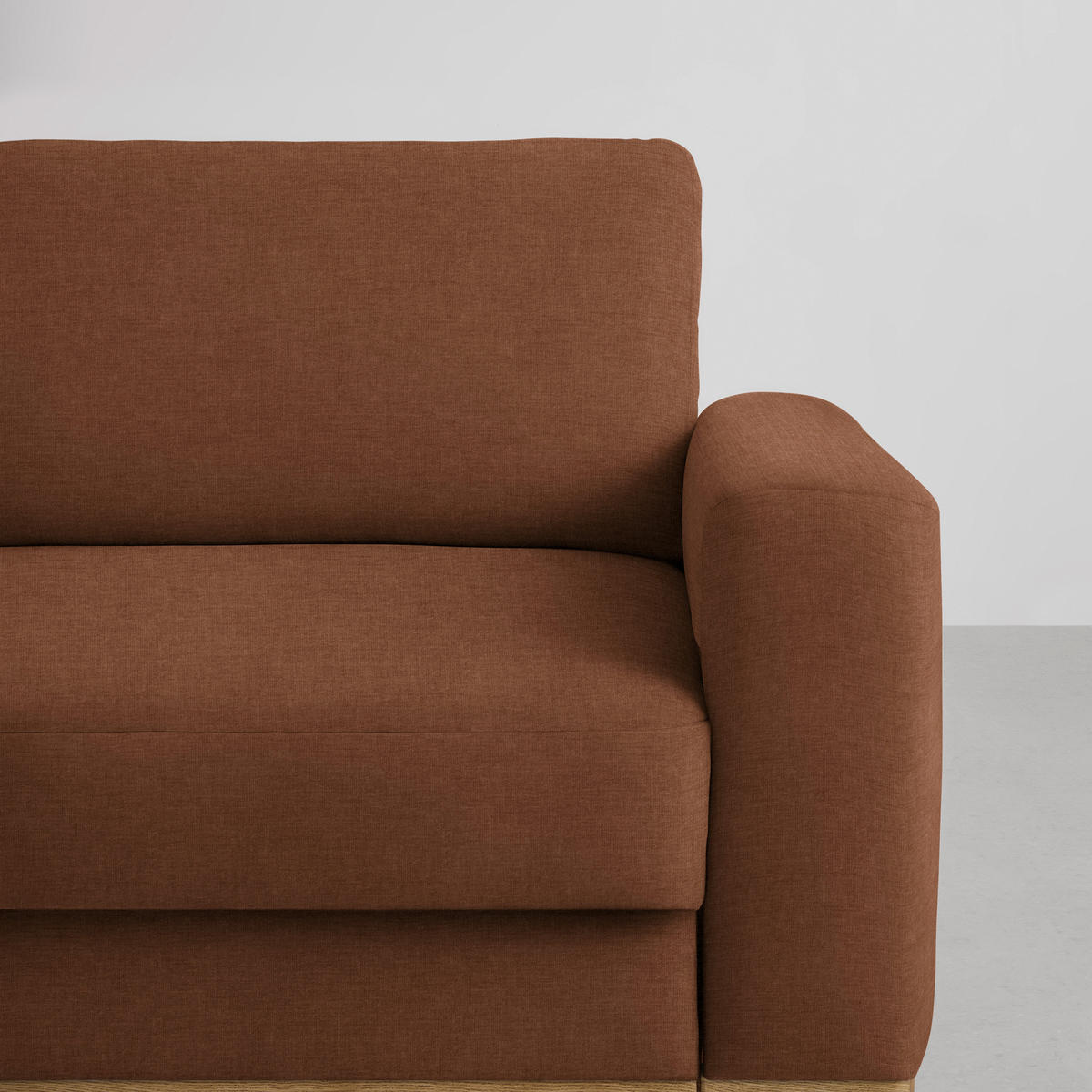 ECKSOFA in Chenille Rostfarben  - Rostfarben/Schwarz, Konventionell, Holz/Textil (167/234cm) - MID.YOU