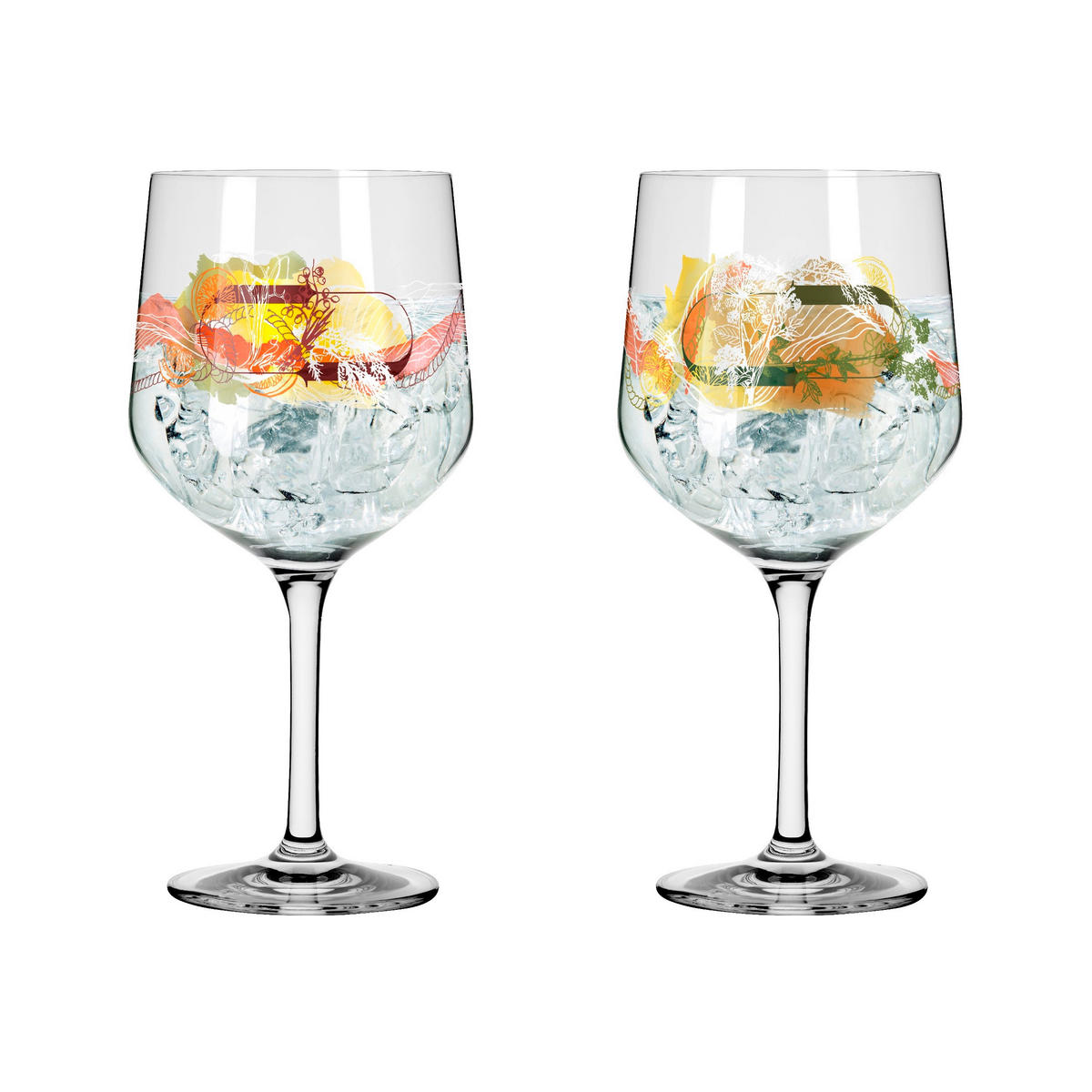 GINGLAS 720 ml  - Gelb/Rot, LIFESTYLE, Glas (10,7/21,8/10,7cm) - Ritzenhoff