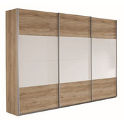 ORMAR S KLIZNIM VRATIMA - bijela/boje hrasta, Design, drvni materijal (271/210/62cm) - Xora
