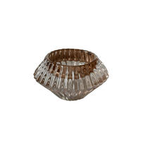 STOJAN NA SVÍČKY  sklo - jantarové barvy, Basics, sklo (8/4,5cm) - Ambia Home