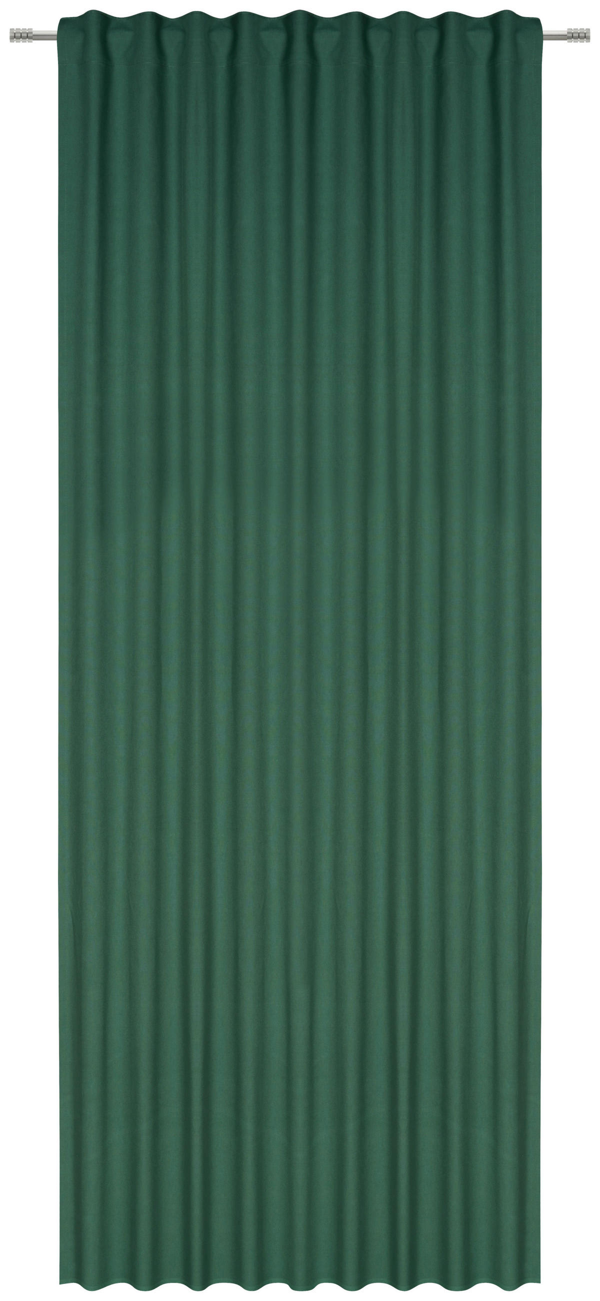 HOTOVÝ ZÁVĚS, neprůsvitné, 140/255 cm - tmavě zelená, Basics, textil (140/255cm) - Bio:Vio