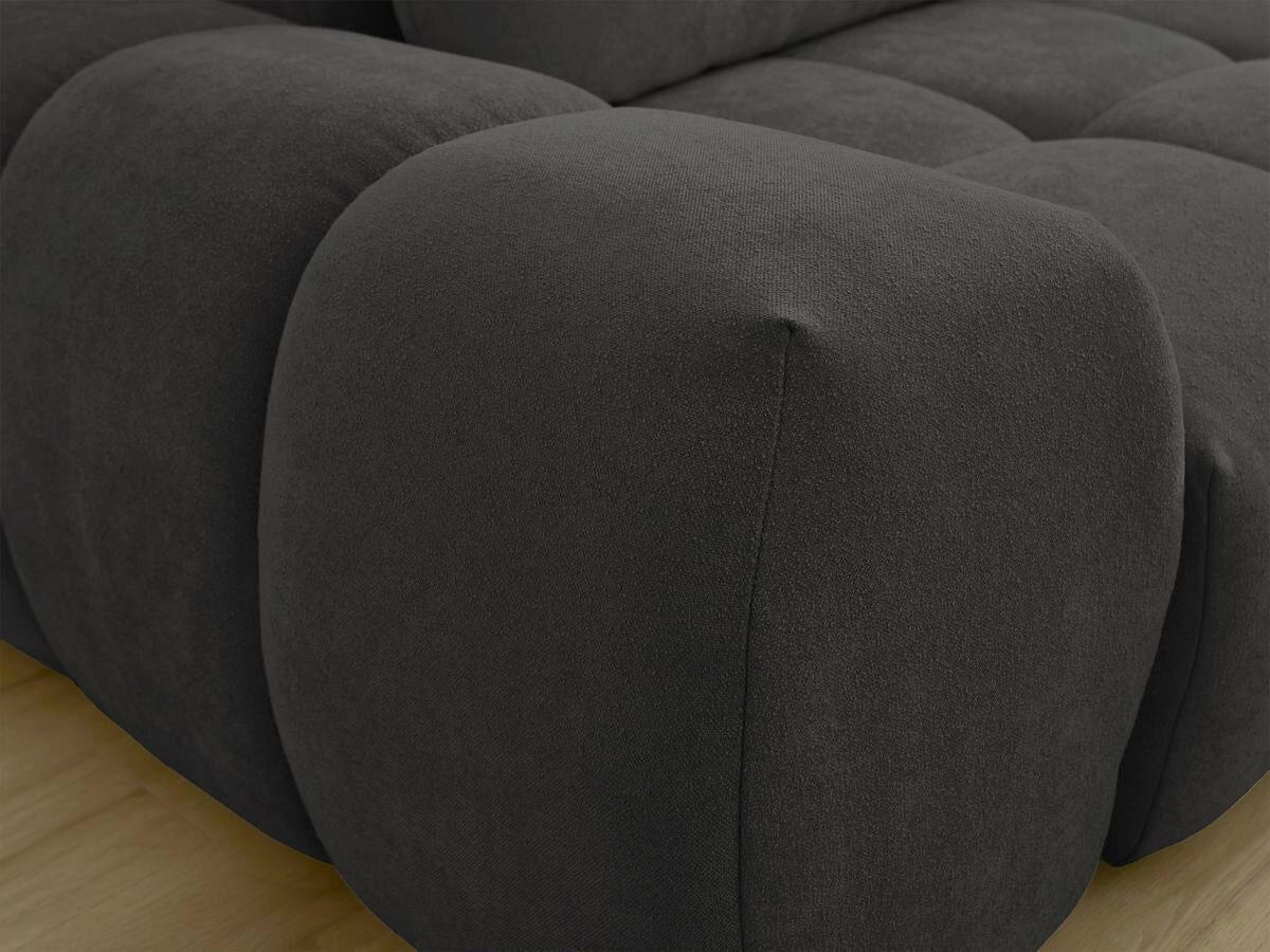 3-SITZER-SOFA EVEREST Struktur Schwarz  - Schwarz, MODERN, Kunststoff/Textil (278/90/115cm)