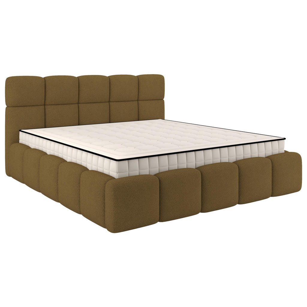 Polsterbett Cloudy M. Matratze Braun, Lf: 180x200 Cm