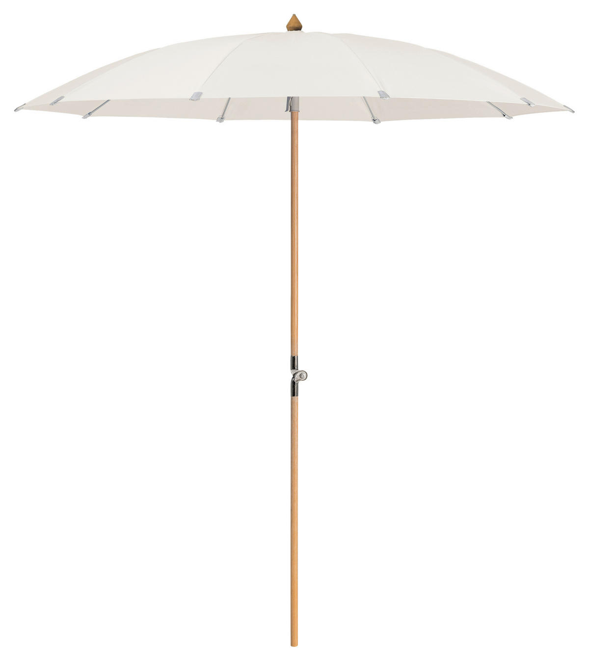 SONNENSCHIRM 200 cm Ecru  - Ecru/Eschefarben, Holz/Textil (200/200cm) - Glatz
