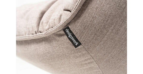 SESSEL in Flachgewebe Taupe  - Taupe/Schwarz, MODERN, Textil/Metall (86/92/99cm) - Belluti