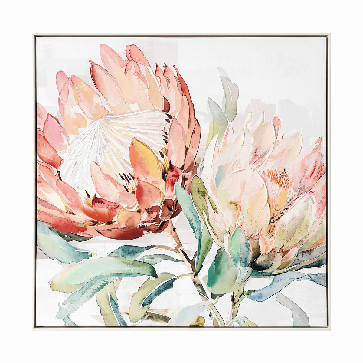 KUNSTDRUCK 100/100 cm  - Multicolor/Weiß, Natur, Holz/Kunststoff (100/100cm) - Monee