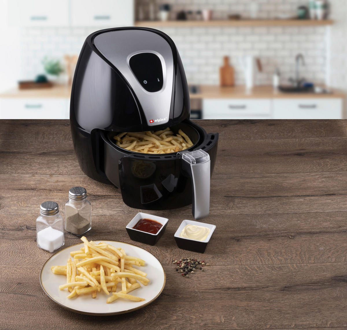 AIRFRYER  - svart, Klassisk, plast (30/30/39.5cm) - Alpina 6287