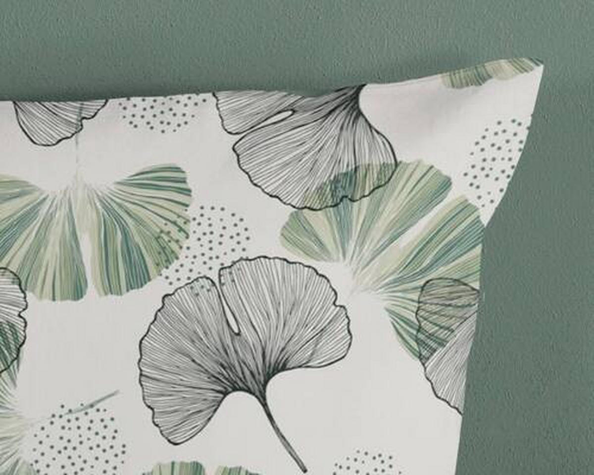 WENDEBETTWÄSCHE Gigi Renforcé 155/220 cm  - Grün, Natur, Textil (155/220cm)
