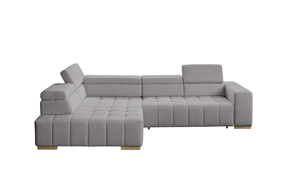 ECKSOFA in Chenille Braun  - Naturfarben/Braun, Design, Holz/Textil (201/307cm) - Livetastic