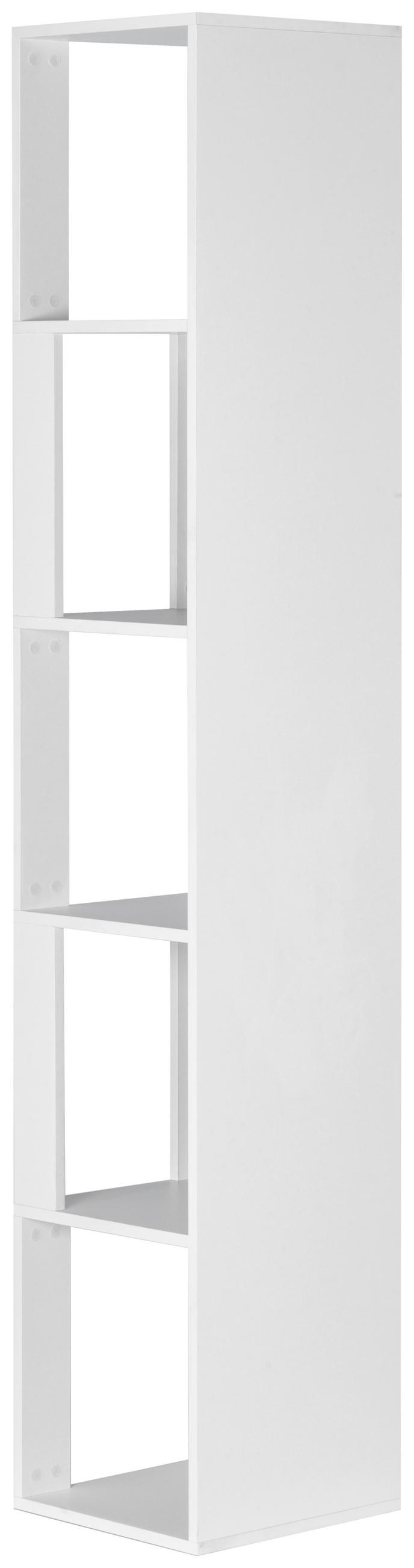 ECKREGAL in 34/185/34 cm Weiss  - Weiss, Design, Holzwerkstoff (34/185/34cm) - MID.YOU