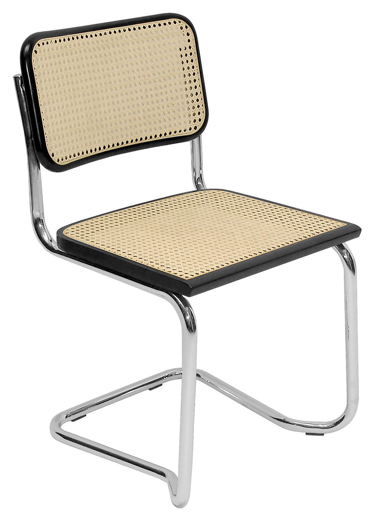 SCHWINGSTUHL  in Stahl  - Chromfarben/Schwarz, KONVENTIONELL, Holz/Metall (52/81/59cm) - Livetastic