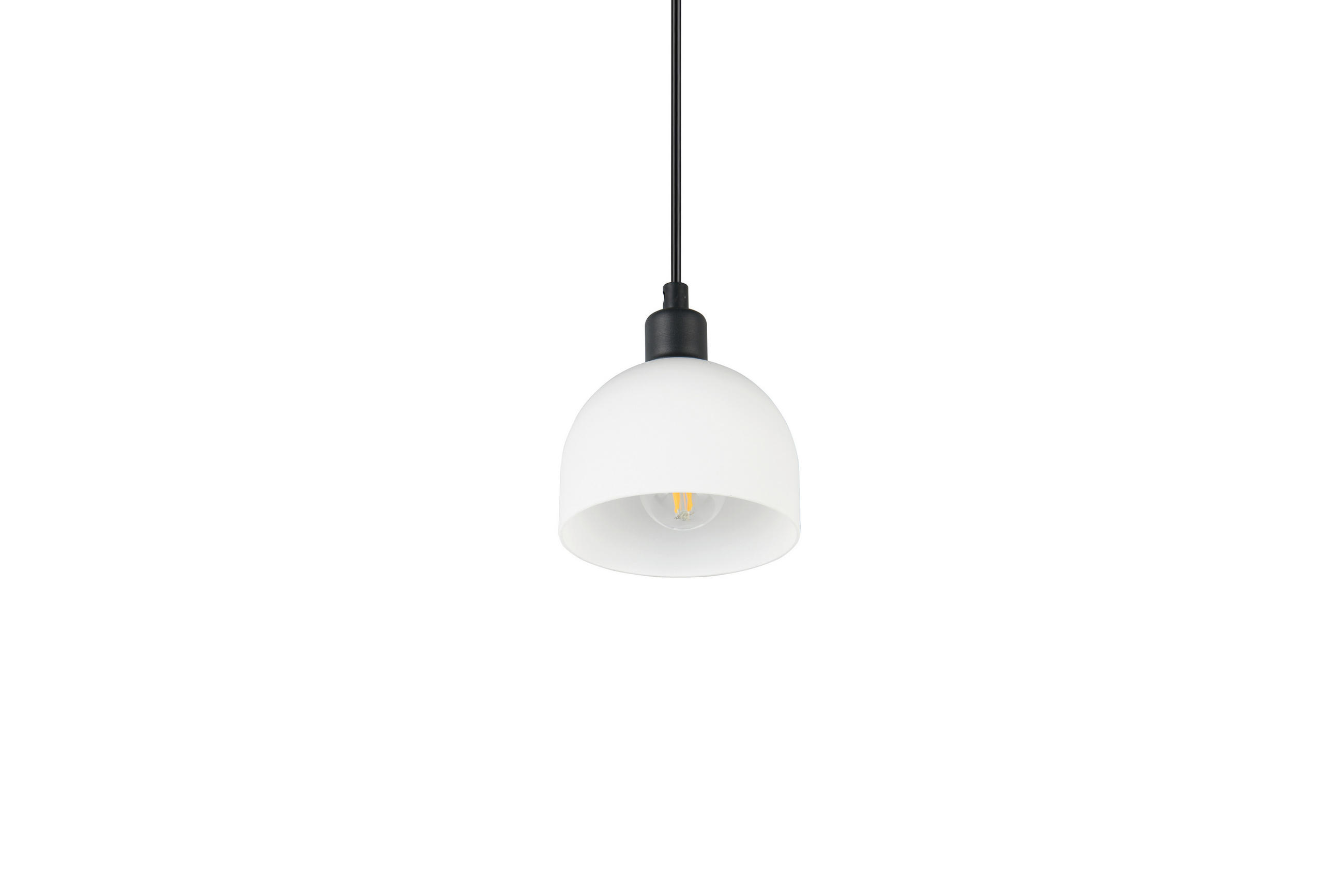 HÄNGELEUCHTE 12,0/150,0 cm    - Weiss/Grau, Basics, Glas/Metall (12,0/150,0cm)