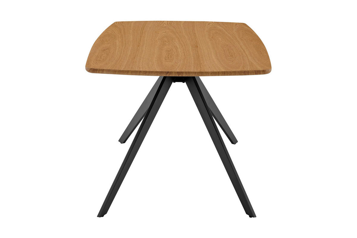 ESSTISCH 160/90/75 cm Echtholz, Nachbildung  Metall, Holzwerkstoff rechteckig Eichefarben  - Eichefarben, MODERN, Holzwerkstoff/Metall (160/90/75cm) - MID.YOU