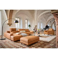 ECKSOFA  in Echtleder Hellbraun  225/355 cm  - Hellbraun/Anthrazit, Design, Leder/Metall (225/355cm) - Johann Jakob