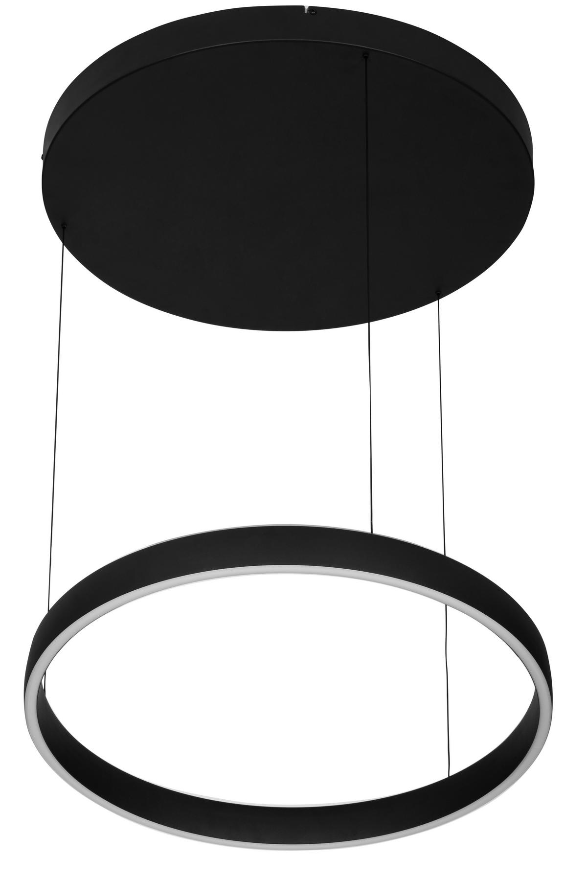LED-HÄNGLAMPA Kent 60/170 cm  - svart, Design, metall/plast (60/170cm) - Dieter Knoll
