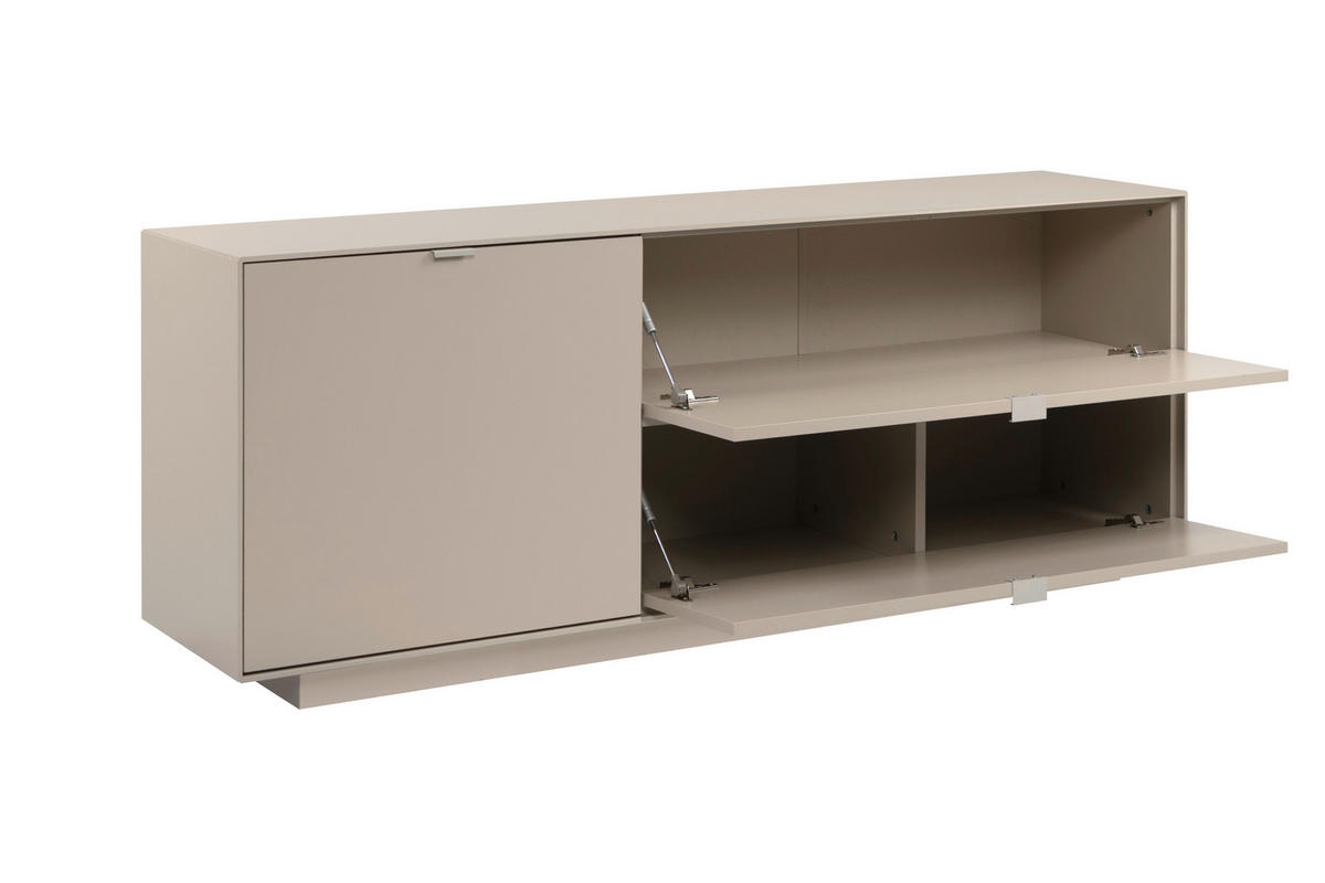LOWBOARD Sofia  in 160/62/37,5 cm  - Sandfarben, Design, Holzwerkstoff/Kunststoff (160/62/37,5cm) - MID.YOU