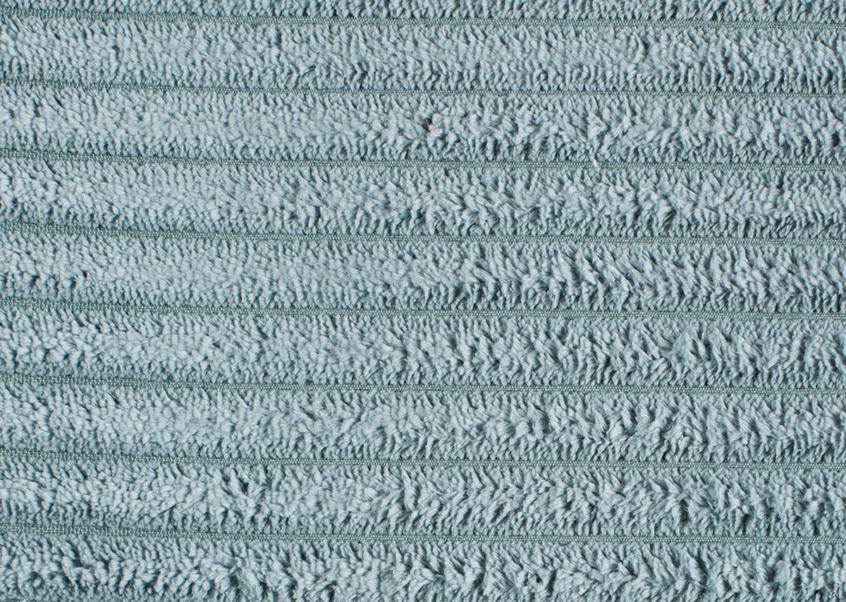 ECKSOFA in Cord, Velours Hellblau  - Schwarz/Hellblau, Design, Textil/Metall (291/197cm) - Beldomo Style