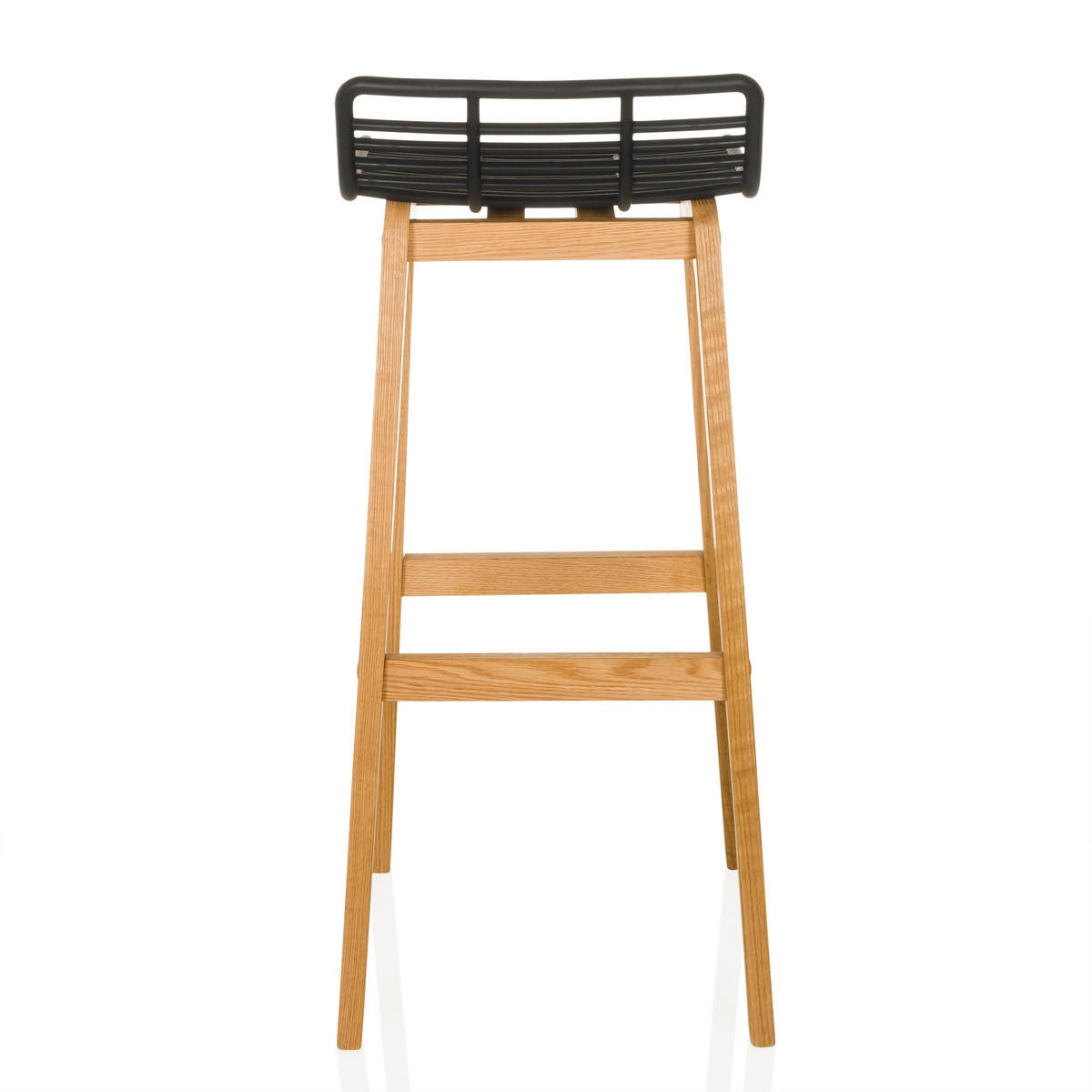 BARHOCKER in Kunststoff Schwarz, Eichefarben  - Eichefarben/Schwarz, MODERN, Holz/Kunststoff (40/88/46cm) - MID.YOU