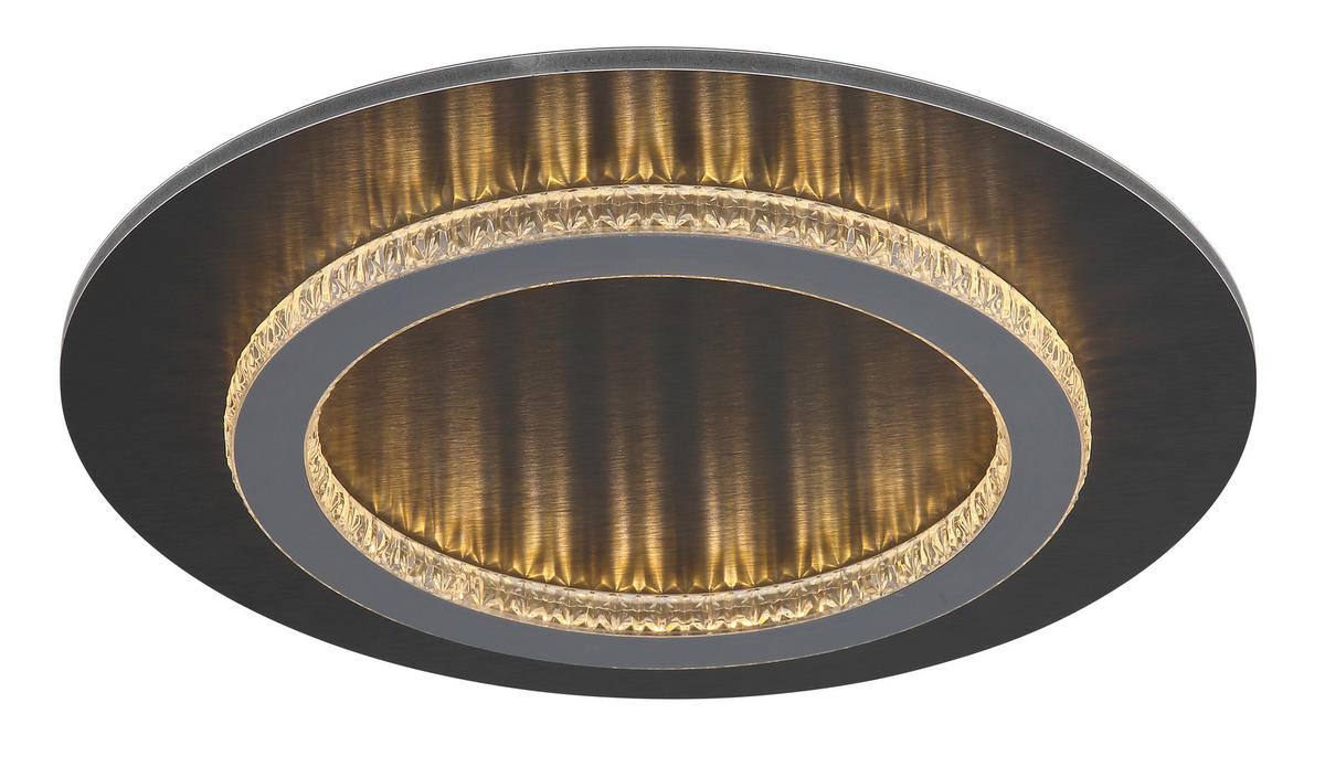 LED-DECKENLEUCHTE 35/5,5 cm   - Klar/Anthrazit, Basics, Kunststoff/Metall (35/5,5cm) - Globo