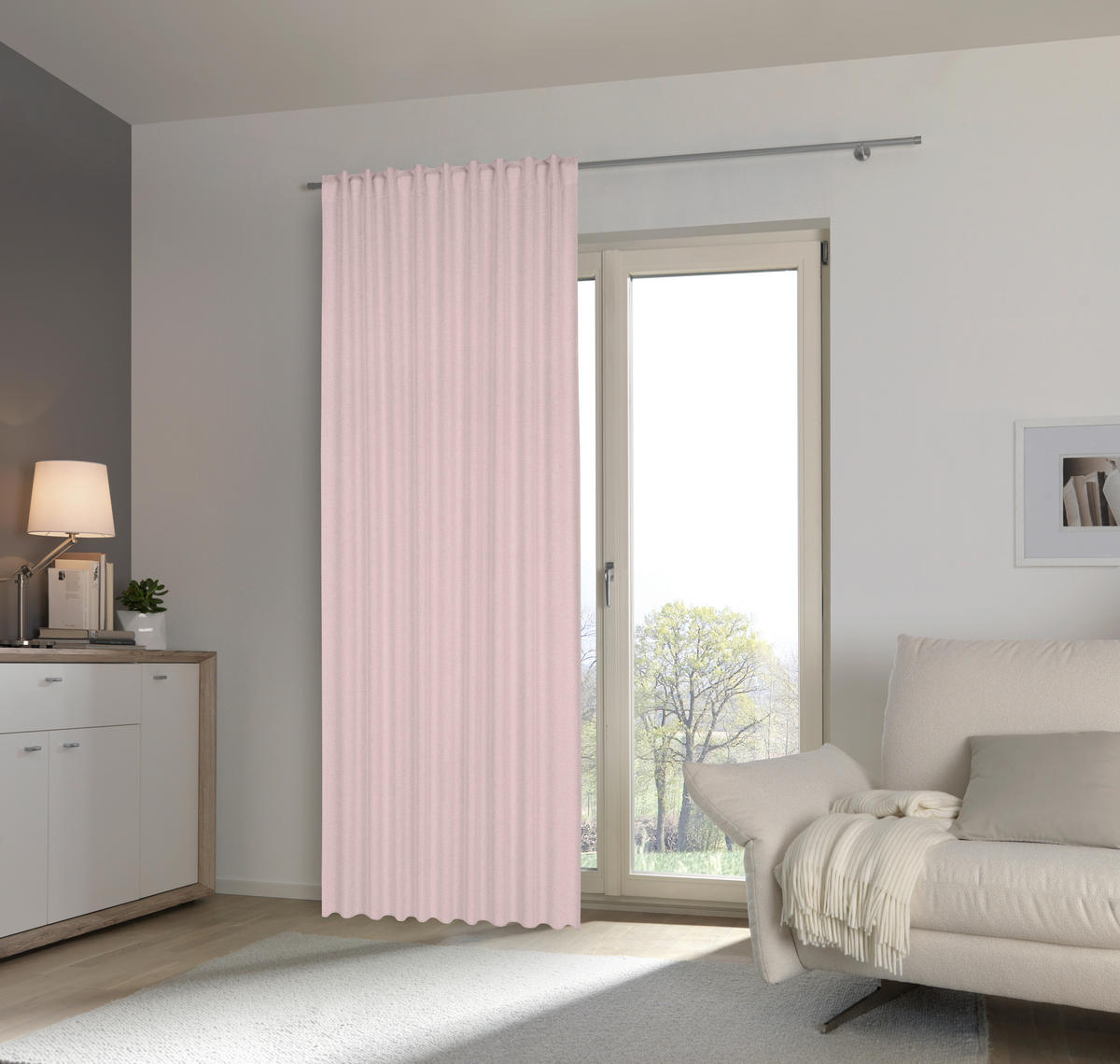 HOTOVÝ ZÁVES, zatemnenie, 135/300 cm - ružová, Konventionell, textil (135/300cm) - Esposa