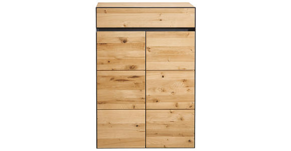 KOMMODE 82/119/38 cm  - Eichefarben/Anthrazit, KONVENTIONELL, Holz/Holzwerkstoff (82/119/38cm) - Linea Natura