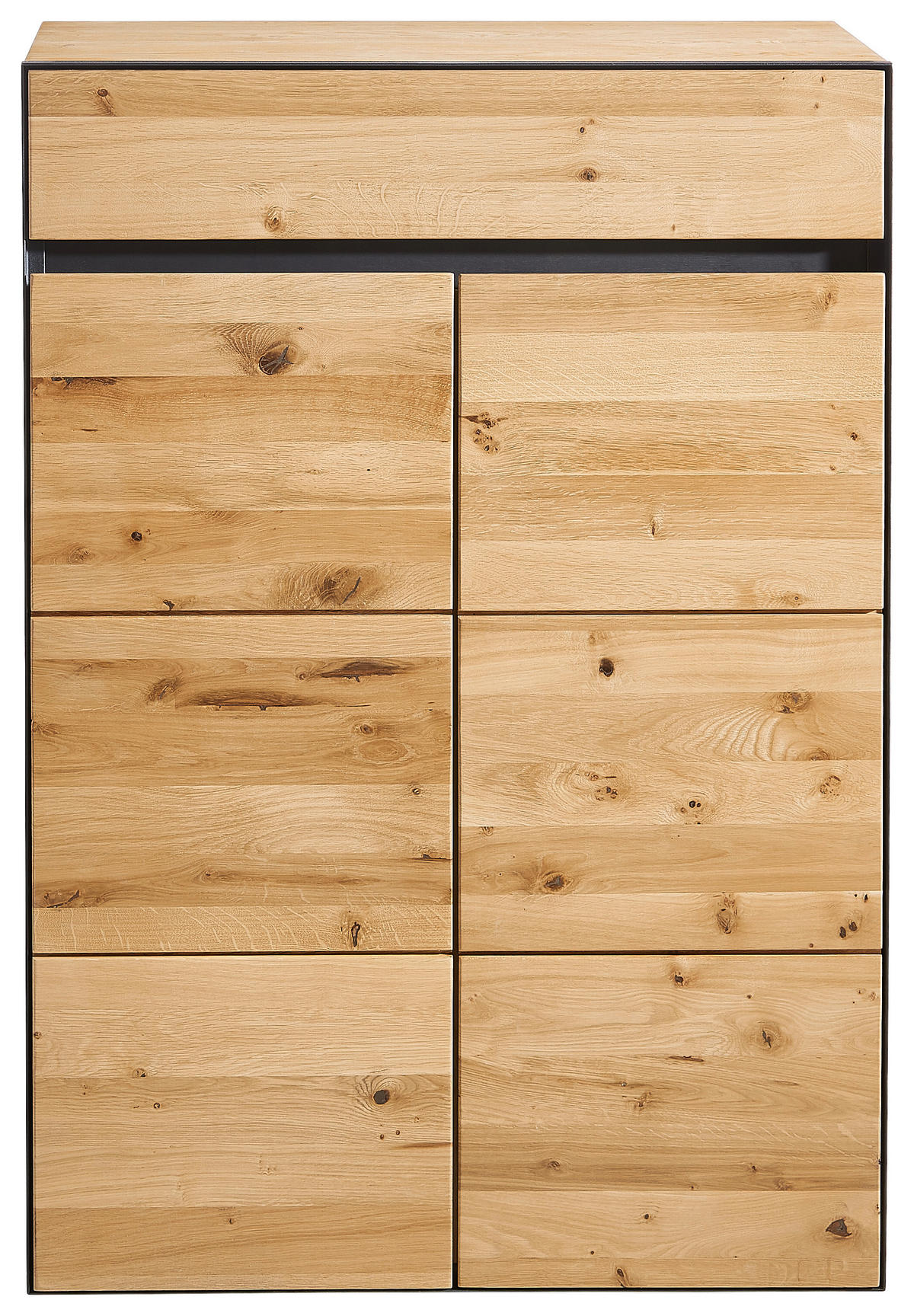 KOMMODE 82/119/38 cm  in Anthrazit, Eichefarben  - Eichefarben/Anthrazit, Konventionell, Holz/Holzwerkstoff (82/119/38cm) - Linea Natura
