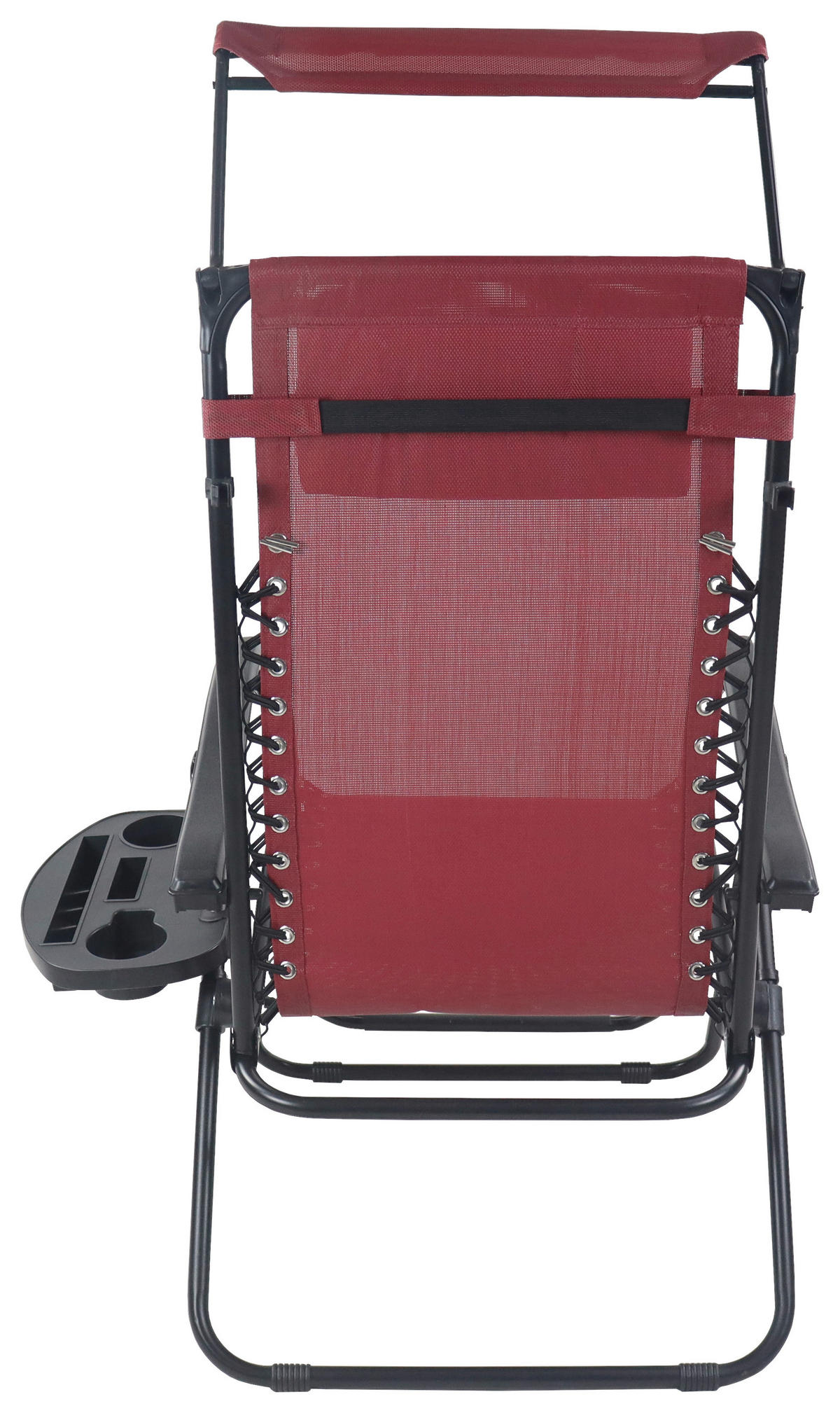 GARTENLIEGE 51/133/91 cm  - Rot, MODERN, Textil/Metall (51/133/91cm) - Gardenson