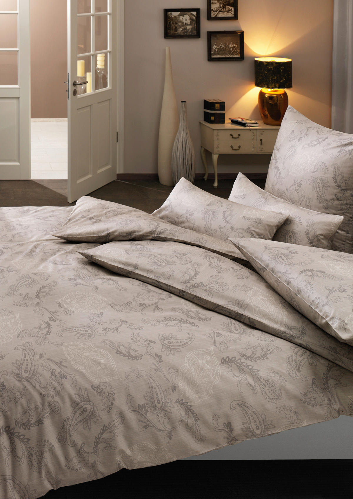 BETTWÄSCHE Atelier Flanell 155/220 cm  - Braun, Basics, Textil (155/220cm) - Estella