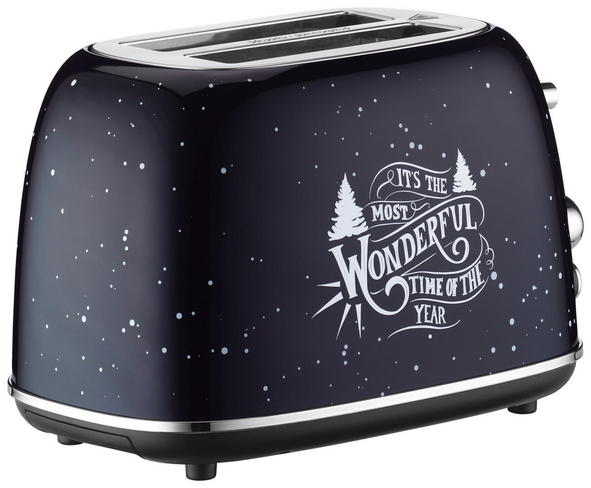 TOASTER  - Dunkelblau, KONVENTIONELL, Metall (18/28/18cm) - Trisa Electronics