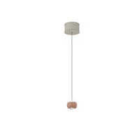 LED-PENDELLEUCHTE CANNON Musterring 15,5/200 cm   - Aprikose/Grauweiß, KONVENTIONELL, Kunststoff/Metall (15,5/200cm) - Musterring