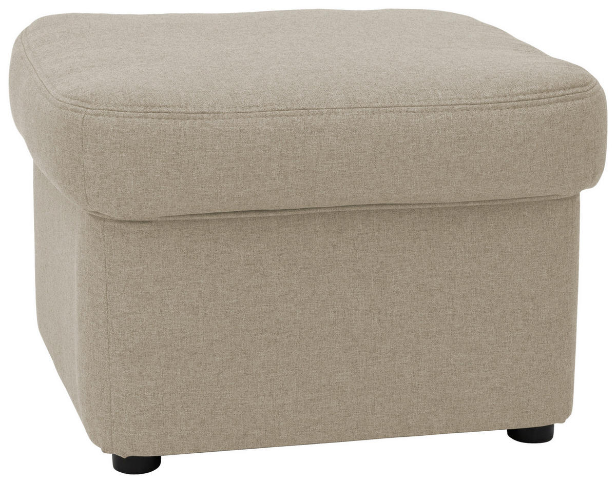 HOCKER in Textil Schlammfarben  - Schlammfarben/Schwarz, KONVENTIONELL, Kunststoff/Textil (60/40/60cm) - MID.YOU