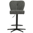 BARHOCKER Webstoff Grau, Schwarz Eisen Sitzfläche 360° drehbar  - Schwarz/Grau, Design, Textil/Metall (44/97-117/58cm) - Novel
