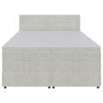 BOXSPRINGBETT 160/200 cm in Creme - Creme/Schwarz, KONVENTIONELL, Kunststoff/Textil (160/200cm) - Carryhome